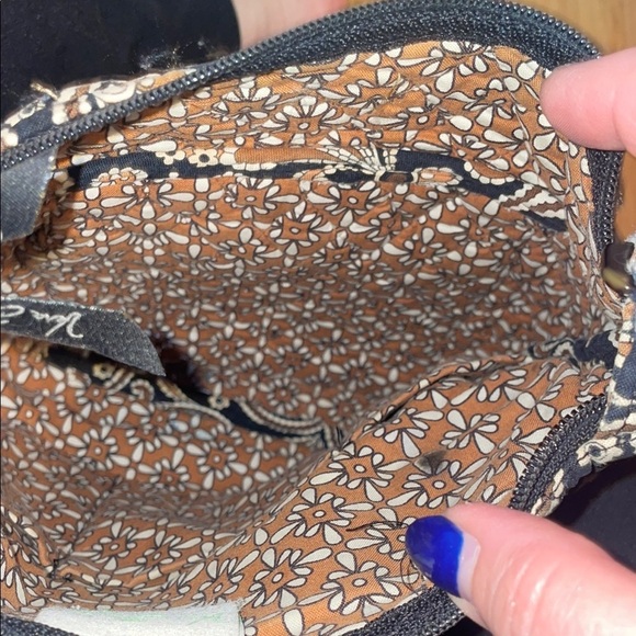 Vera Bradley Black and Gold Paisley Shoulder Bag - Picture 8 of 9